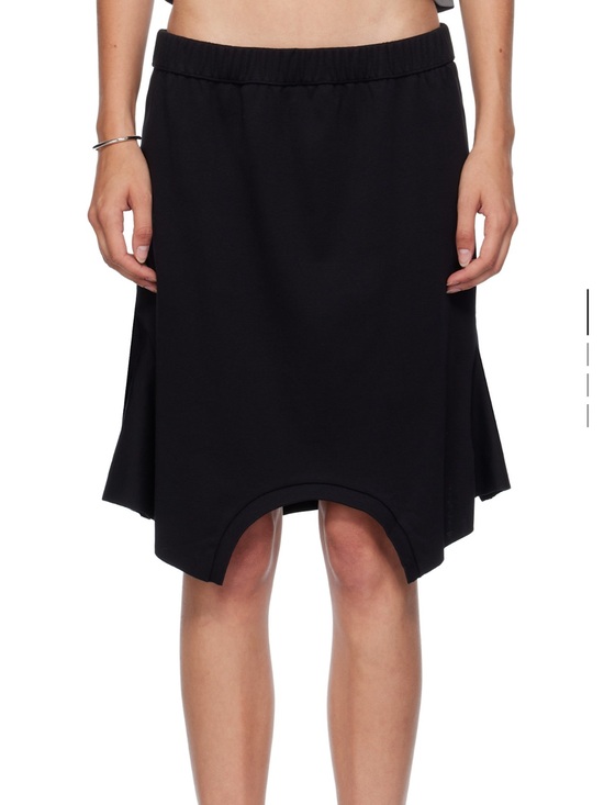 Gimaguas Dresses & Skirts - Gimaguas Black Midi Skirt with Curved Hem